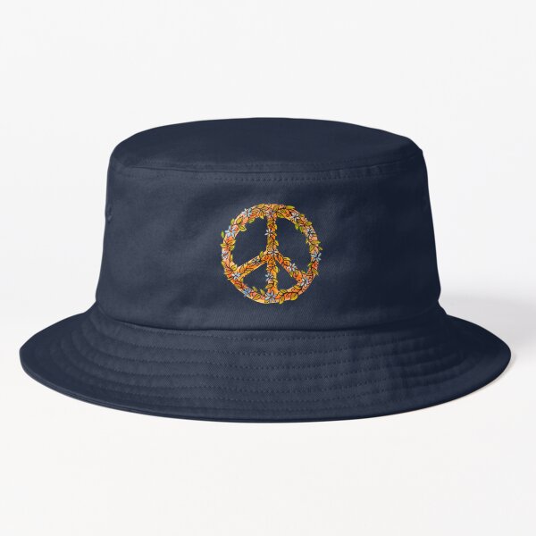 Flower Power Peace Sign | Bucket Hat