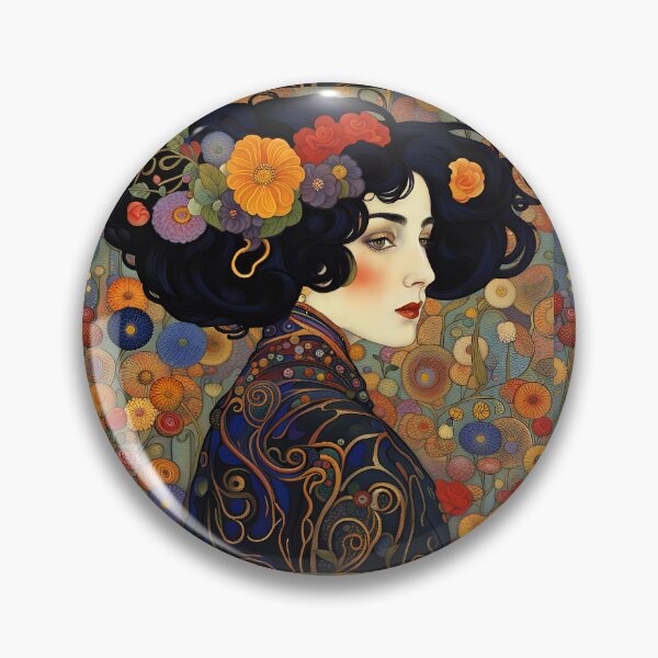 Artikelvorschau, Schöne Jugendstil-Schönheit I Boho schwarzhaarige Frau entworfen und verkauft von Glimmersmith.