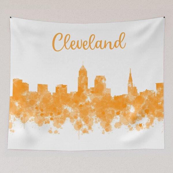 Item preview, Cleveland Ohio Skyline Orange designed and sold by veevain.