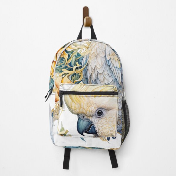 Item preview, Sulphur crested cockatoo in the style of organic art nouveau designed and sold by Adriano Carrideo.