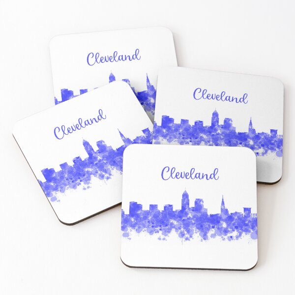 Item preview, Cleveland Ohio Skyline Blue designed and sold by veevain.