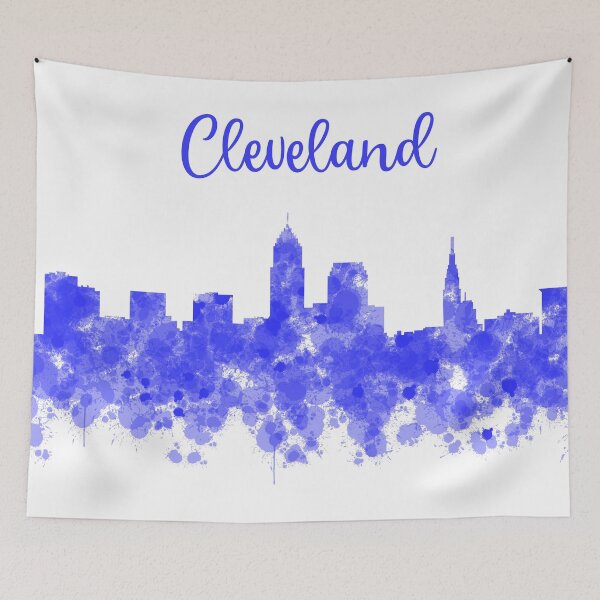 Item preview, Cleveland Ohio Skyline Blue designed and sold by veevain.