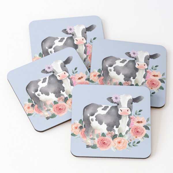 Item preview, Floral Dairy Cow designed and sold by Ashley Gagnon.