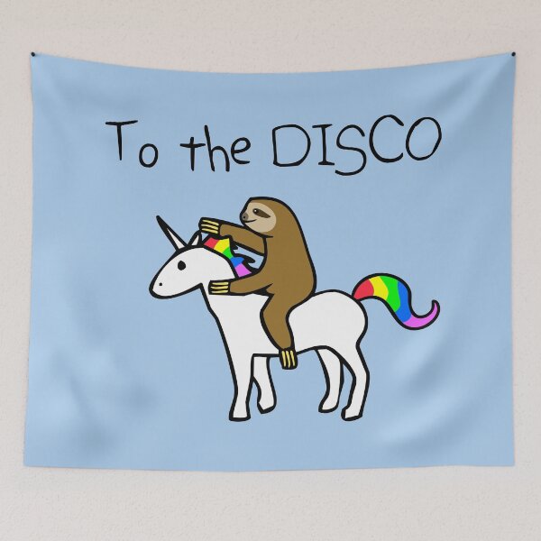 Item preview, To The Disco! (Sloth Riding Unicorn) designed and sold by jezkemp.
