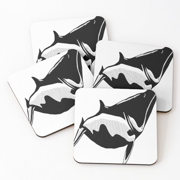 Item preview, black and white whale raising head high designed and sold by PedroMc44.