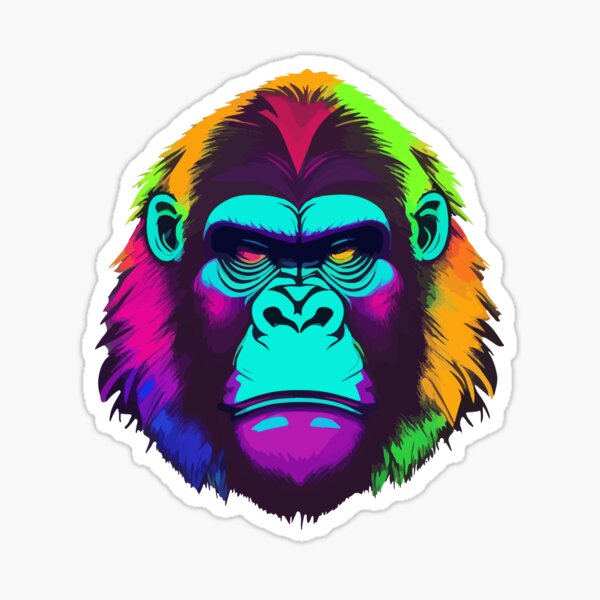 King of Monkeys Team Monke Meme VS God Movie 5885' Sticker