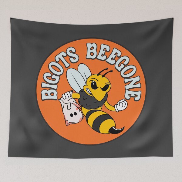 Item preview, Bigots Begone - Funny Bee Pun Against Racism designed and sold by Picket Club.