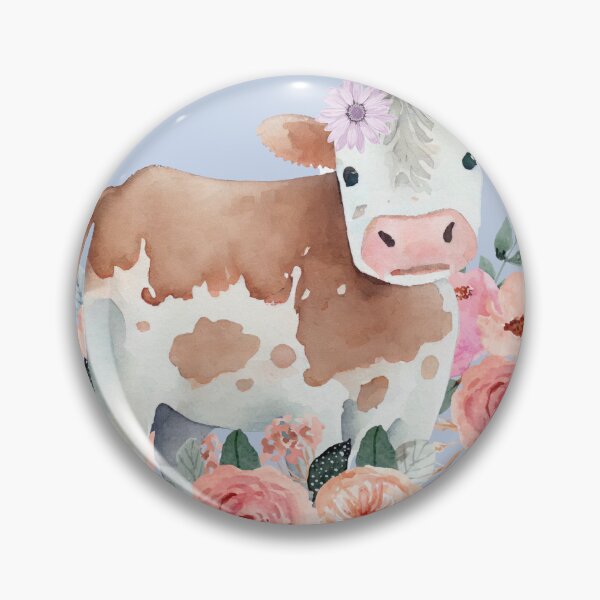 Item preview, Floral Hereford Cow designed and sold by Ashley Gagnon.