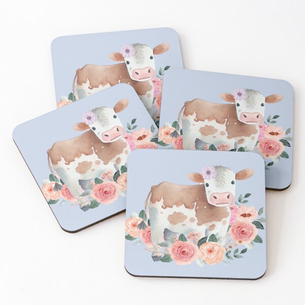 Item preview, Floral Hereford Cow designed and sold by Ashley Gagnon.