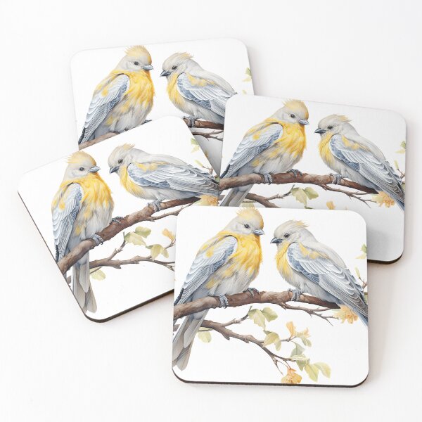 Item preview, Two birds sitting in a tree - realistic watercolor designed and sold by Adriano Carrideo.