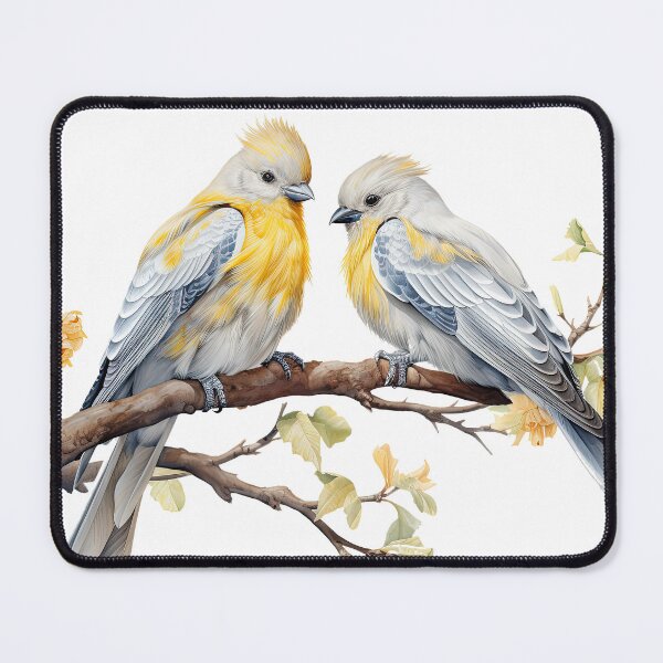 Item preview, Two birds sitting in a tree - realistic watercolor designed and sold by Adriano Carrideo.
