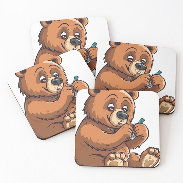 Item preview, Cute Bear Cub eating a candy designed and sold by PCGDrawing.