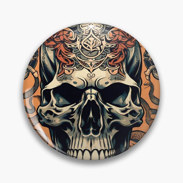 Item preview, Tattoo Inspired Skull designed and sold by TebyArt.