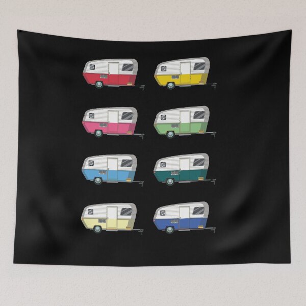 Item preview, Colourful Vintage Eriba Puck Caravan Daisy designed and sold by pedra-zaarda.