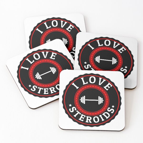 Item preview, I love steroids, circular design with weights designed and sold by creativo21.