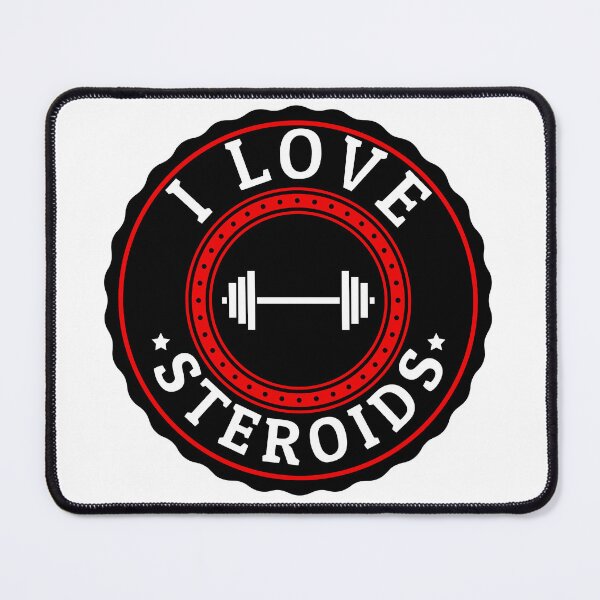 Item preview, I love steroids, circular design with weights designed and sold by creativo21.