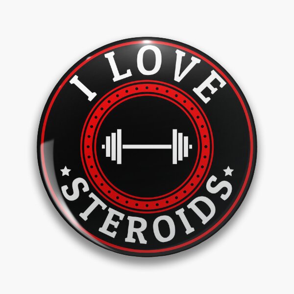 Item preview, I love steroids, circular design with weights designed and sold by creativo21.