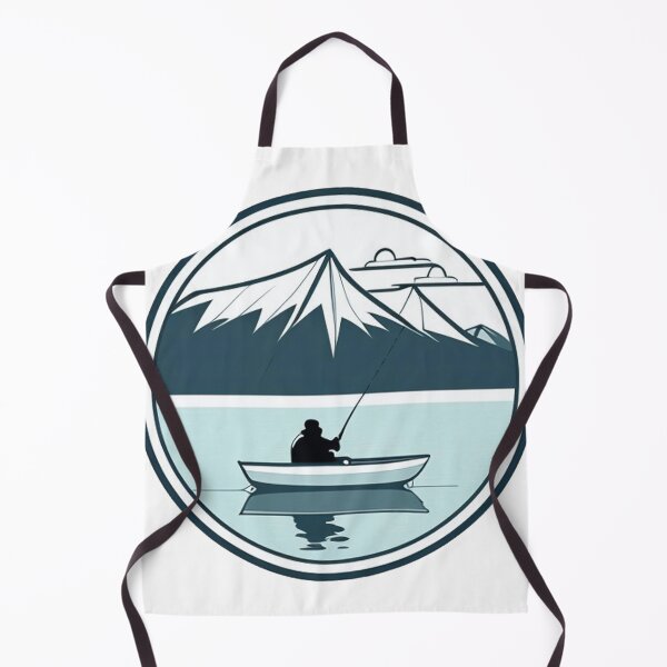 Item preview, a camper fishing by a tranquil lakeshore designed and sold by cuffykasapaf.