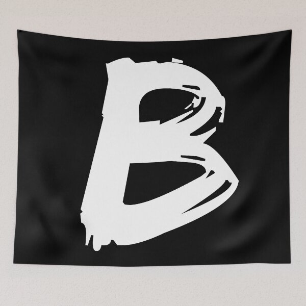 Item preview, B BRUSH STYLE CAPITAL LETTER INITIAL T-SHIRT MODERN MINIMALIST FONT LOGO TYPEFACE LETTERING TYPOGRAPHY TEE designed and sold by prezziefactory.