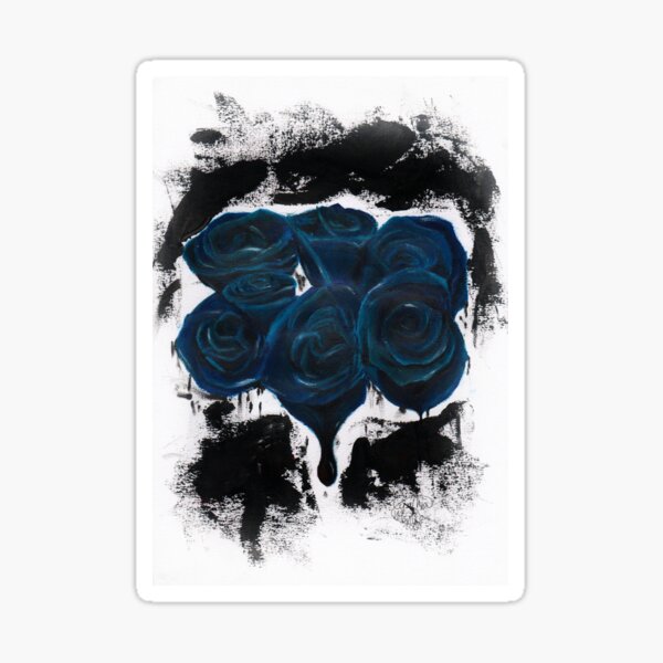 Ink Blue Roses - Escaping from Houdini inspired Sticker