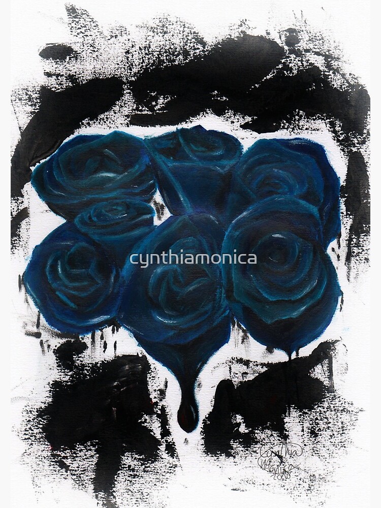 Ink Blue Roses - Escaping from Houdini inspired by cynthiamonica