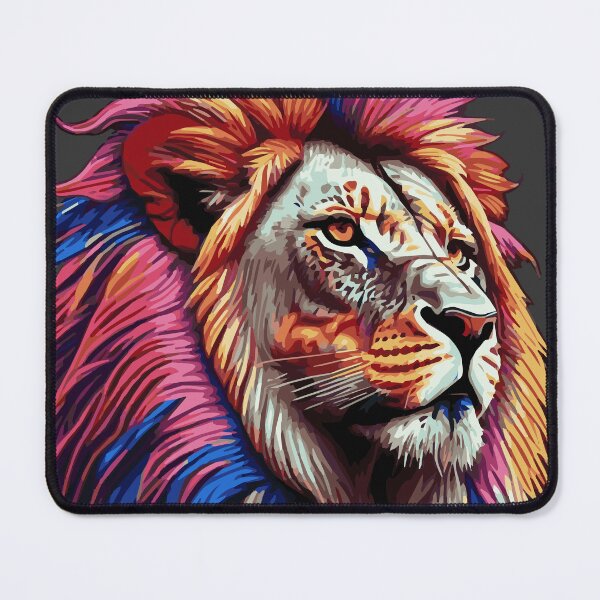 Item preview, Vibrant Multicolored Lion Artwork designed and sold by hhmene.