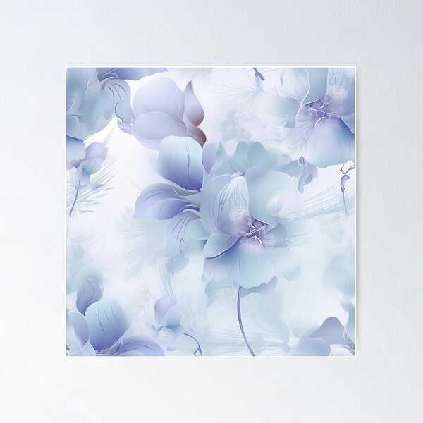 Item preview, tlouise blue orchids light pastel designed and sold by imginger755.