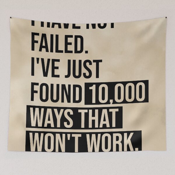 Item preview, I Have Not Failed - Thomas Alva Edison Quote - Literature - Typography Print - Vintage designed and sold by Studio Grafiikka.
