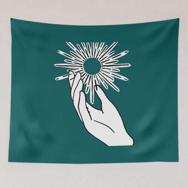 Item preview, Hand holding spark flame sun sticker S1 designed and sold by MittieRussel22.