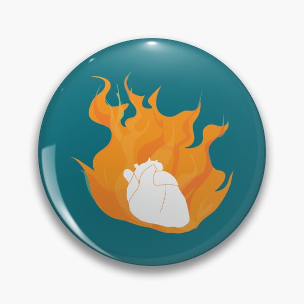 Item preview, Heart On Fire Sticker  designed and sold by MittieRussel22.