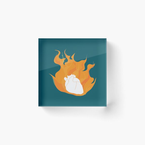 Item preview, Heart On Fire Sticker  designed and sold by MittieRussel22.