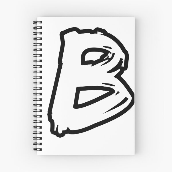 Item preview, B BRUSH STYLE CAPITAL LETTER INITIAL T-SHIRT MODERN MINIMALIST FONT LOGO TYPEFACE LETTERING TYPOGRAPHY TEE designed and sold by prezziefactory.