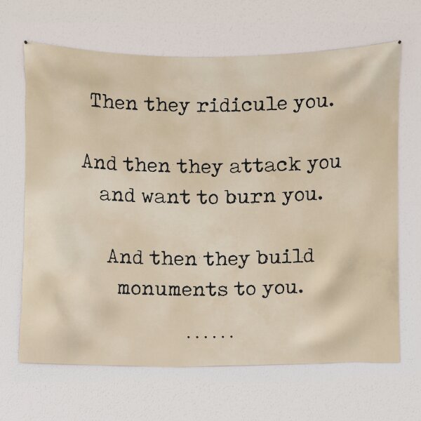 Item preview, First they ignore you - Nicholas Klein Quote - Literature - Typewriter Print - Vintage designed and sold by Studio Grafiikka.