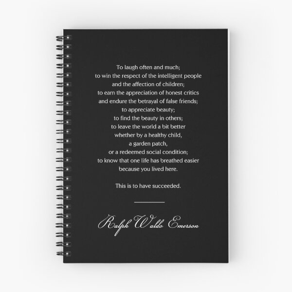 Item preview, Ralph Waldo Emerson Quote - This is to have succeeded 2 - Minimal, Black and White, Motivational designed and sold by Studio Grafiikka.