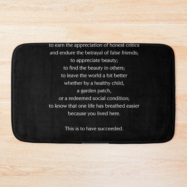 Item preview, Ralph Waldo Emerson Quote - This is to have succeeded 2 - Minimal, Black and White, Motivational designed and sold by Studio Grafiikka.