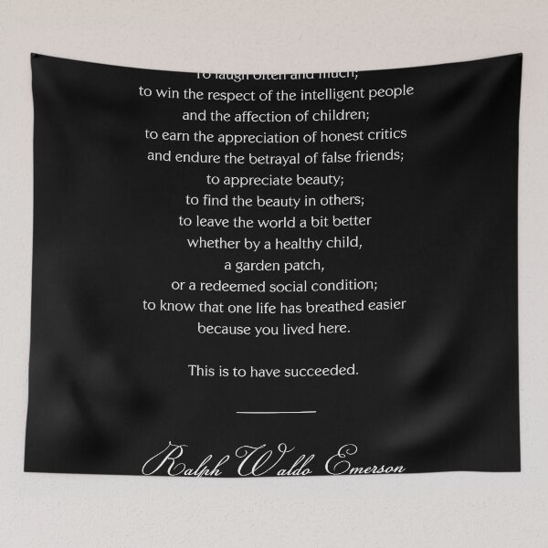 Item preview, Ralph Waldo Emerson Quote - This is to have succeeded 2 - Minimal, Black and White, Motivational designed and sold by Studio Grafiikka.