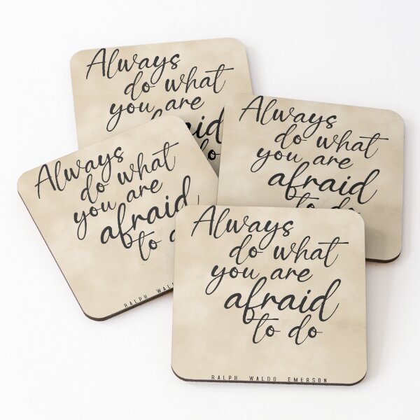 Item preview, Always do what you are afraid to do, Ralph Waldo Emerson Quote, Literature Typography Print, Vintage designed and sold by Studio Grafiikka.