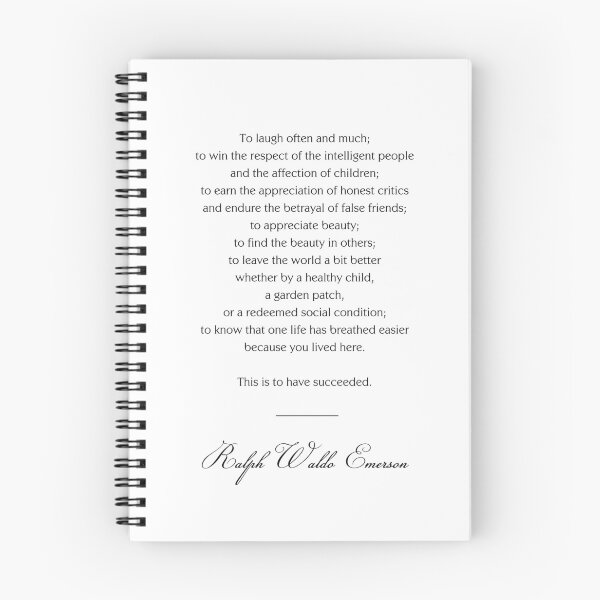 Item preview, Ralph Waldo Emerson Quote - This is to have succeeded 3 - Minimal, Black and White, Motivational designed and sold by Studio Grafiikka.