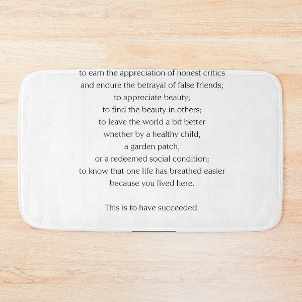 Item preview, Ralph Waldo Emerson Quote - This is to have succeeded 3 - Minimal, Black and White, Motivational designed and sold by Studio Grafiikka.