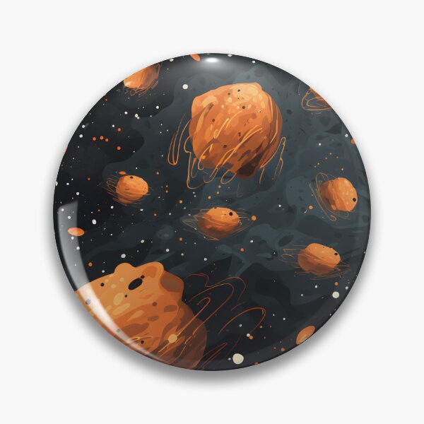 Item preview, Cosmic patterns: abstract orange sponge meteorites designed and sold by Muangluang.