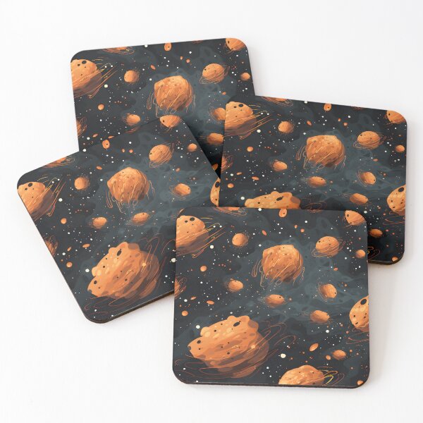 Item preview, Cosmic patterns: abstract orange sponge meteorites designed and sold by Muangluang.