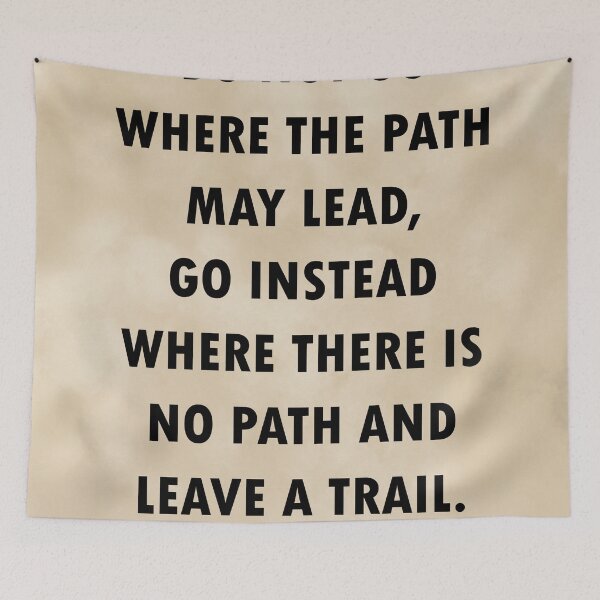 Item preview, Do Not Go Where The Path May Lead - Ralph Waldo Emerson Quote, Literature, Typography Print, Vintage designed and sold by Studio Grafiikka.