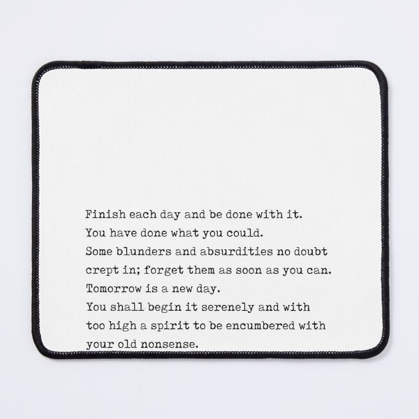 Item preview, Ralph Waldo Emerson Quote - Tomorrow is a new day - Minimal, Black and White, Motivation, Inspiring designed and sold by Studio Grafiikka.