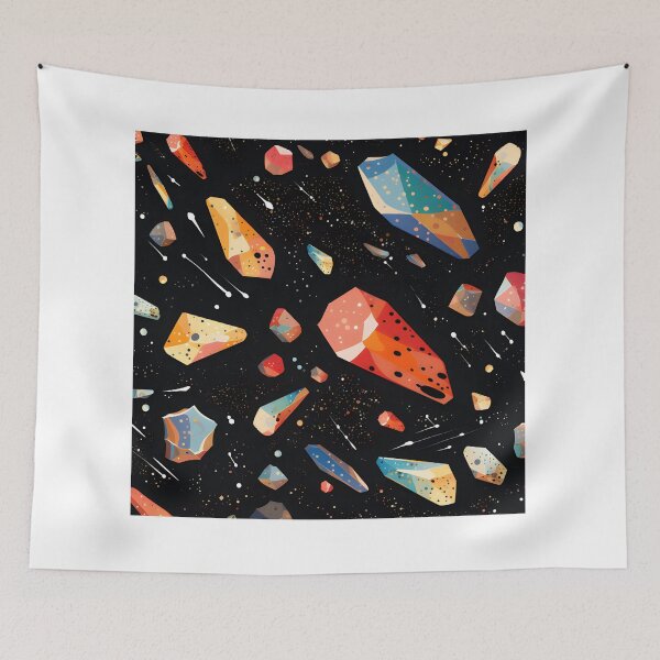Item preview, Cosmic patterns: abstract colorful meteorites designed and sold by Muangluang.