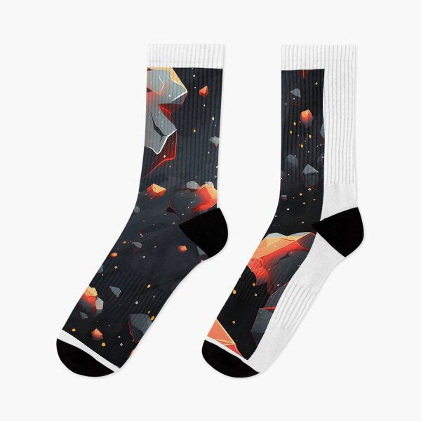 Item preview, Cosmic patterns: abstract orange and black sponge meteorites designed and sold by Muangluang.