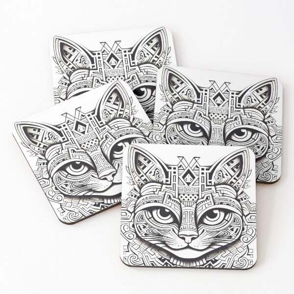 Item preview, Aztec Mayan Cat designed and sold by Cat & Puppy.