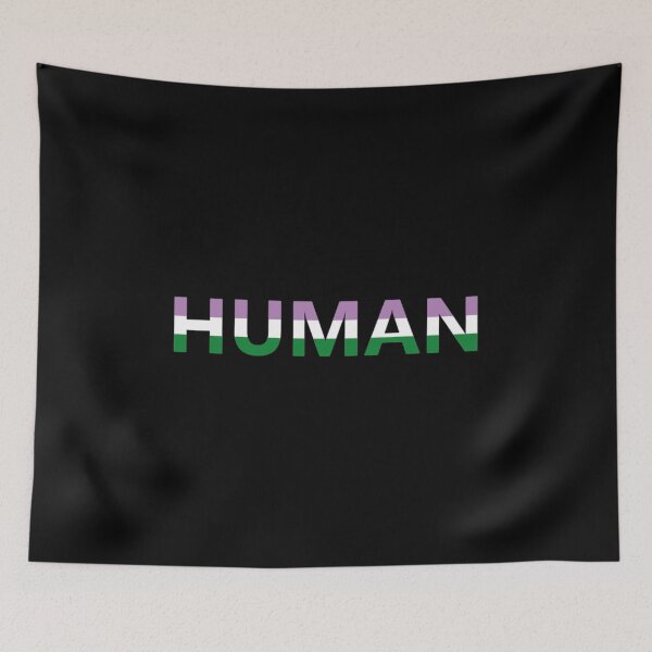 Item preview, HUMAN with Gender Queer Flag designed and sold by Storm4Clo.