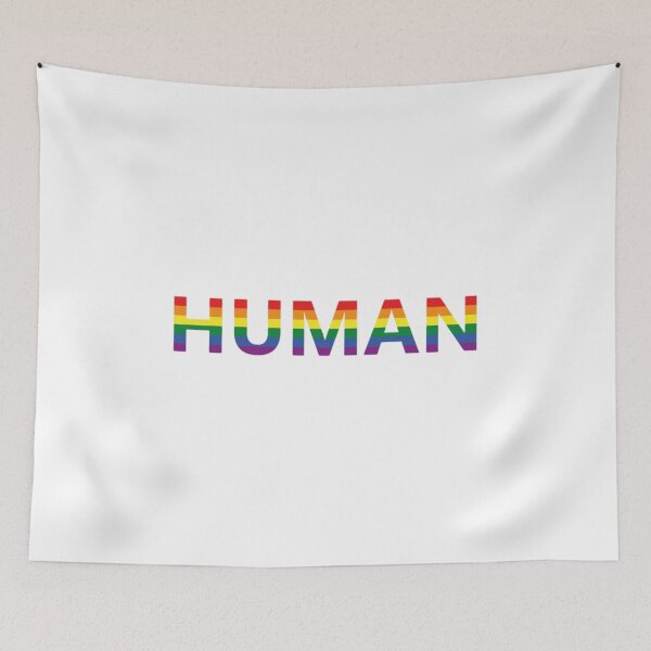 Item preview, HUMAN with LGBT Pride Flag designed and sold by Storm4Clo.