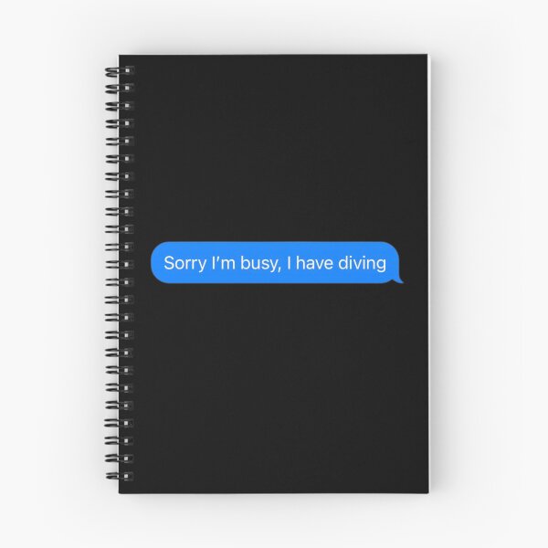 Item preview, Sorry I'm Busy, I Have Diving Text Message Black - Funny Gym designed and sold by GymWearDepot.