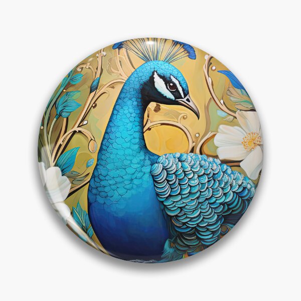 Item preview, Peacock with flowers illustration designed and sold by Adriano Carrideo.